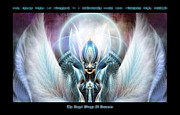 The Angel Wings Of Arsencia Fractal Portrait Digital Art by Rolando Burbon