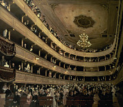 The Auditorium of the Old Castle Theatre Painting by Gustav Klimt