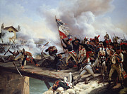 The Battle of Pont d'Arcole Painting by Emile Jean Horace Vernet