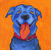 The Blue Dog of Sandestin Painting by Robin Wiesneth