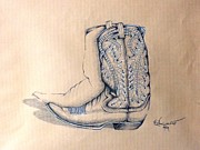 The Boot Drawing by Kem Himelright