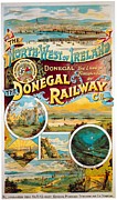 The Donegal Railway - North West of Ireland - Retro travel Poster - Vintage Poster Mixed Media by Studio Grafiikka