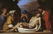The Entombment by Guercino Painting by Guercino