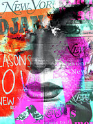 The face and N.Y. Digital Art by Gabi Hampe