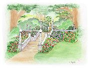 The Fountain Painting by Lori Taylor