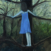 The Girl in the Blue Dress Painting by Tone Aanderaa The Girl in the Blue Dress Painting by Tone Aanderaa