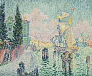 The Green House, Venice Painting by Paul Signac