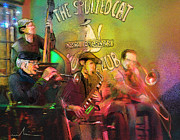 The Jazz Vipers in New Orleans 02 Painting by Miki De Goodaboom