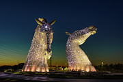 The Kelpies Horse statue, Falkirk, Scotland Photograph by Miroslav Liska