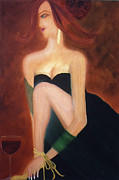 The Magic and Mystery of Merlot Painting by Artist Linda Marie
