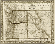 The Pacific Northwest Historical 1800s Map Sepia Digital Art by Toby McGuire The Pacific Northwest Historical 1800s Map Sepia Digital Art by Toby McGuire