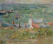The Port of Gorey on Jersey Painting by Berthe Morisot