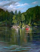 The Rock On Mirror in Woodstock New Hampshire Painting by Nancy Griswold The Rock On Mirror in Woodstock New Hampshire Painting by Nancy Griswold
