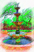 The Spanish Courtyard Fountain Digital Art by Kirt Tisdale The Spanish Courtyard Fountain Digital Art by Kirt Tisdale