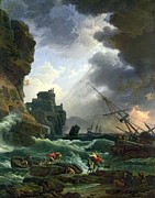 The Storm Painting by Claude Joseph Vernet