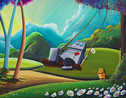 The Swing Painting by Cindy Thornton
