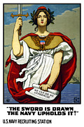 The Sword Is Drawn - The Navy Upholds It Painting by War Is Hell Store