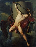 The Torture of Prometheus Painting by Jean-Louis-Cesar Lair