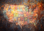 The United States Digital Art by Michael Tompsett