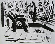 The Veranda Drawing by Sukalya Chearanantana