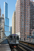 The Wabash L Train at Eye Level Photograph by David Levin