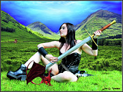The Warrior And The Pseudo Dragon Photograph by Jon Volden The Warrior And The Pseudo Dragon Photograph by Jon Volden