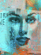 The woman behind the letters Digital Art by Gabi Hampe