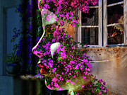 The woman with the bougainvillea Digital Art by Gabi Hampe