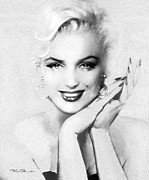 Theo's Marilyn 133 bw Painting by Theo Danella