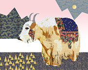 Tibet Yak Collage Mixed Media by Claudia Schoen