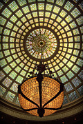 Tiffany Ceiling in the Chicago Cultural Center Photograph by David Levin