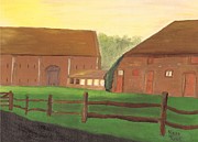 Tithe Barn Old Basing Hampshire Painting by Karen Jane Jones