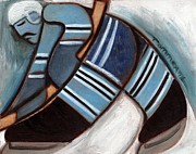 Toronto Hockey Player Art Print Painting by Tommervik