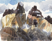 Torres Del Paine, Chile Painting by Judith Kunzle