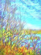 Trees Sweep Sky Digital Art by Joel Bruce Wallach