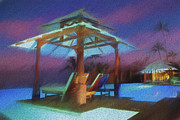 Tropical Nightscape Painting by Lena Owens Tropical Nightscape Painting by Lena Owens