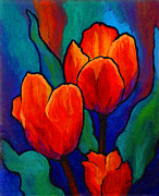 Tulip Trio Painting by Marion Rose