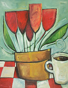 Tulips and Coffee Reprise Painting by Tim Nyberg Tulips and Coffee Reprise Painting by Tim Nyberg