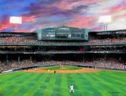 Twilight at Fenway Park Painting by Jack Skinner