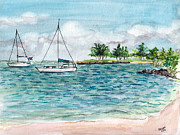 Twin Sails Painting by Clara Sue Beym Twin Sails Painting by Clara Sue Beym