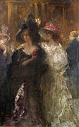Two Elegant Ladies Painting by Pompeo Mariani