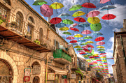 Umbrellas Over Jerusalem Photograph by Uri Baruch