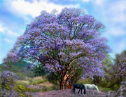 Under The Jacaranda Mixed Media by Carol Cavalaris Under The Jacaranda Mixed Media by Carol Cavalaris