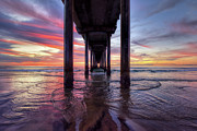 Under the Pier Sunset Photograph by Mark Whitt