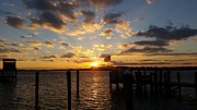 US Flag Waving At Sunset Photograph by Robert Banach