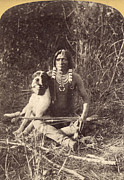 UTE MAN WITH DOG, c1874 Photograph by John Hillers UTE MAN WITH DOG, c1874 Photograph by John Hillers