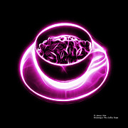 V2-BB-Electrifyin The Coffee Bean-Magenta Digital Art by James Ahn