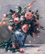 Vase of Roses Painting by Pierre Auguste Renoir