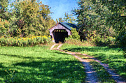 Vermont Autumn at Gates covered bridge Photograph by Jeff Folger