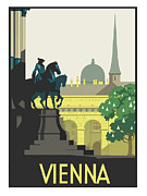 Vienna, Austria, vintage travel poster Painting by Long Shot